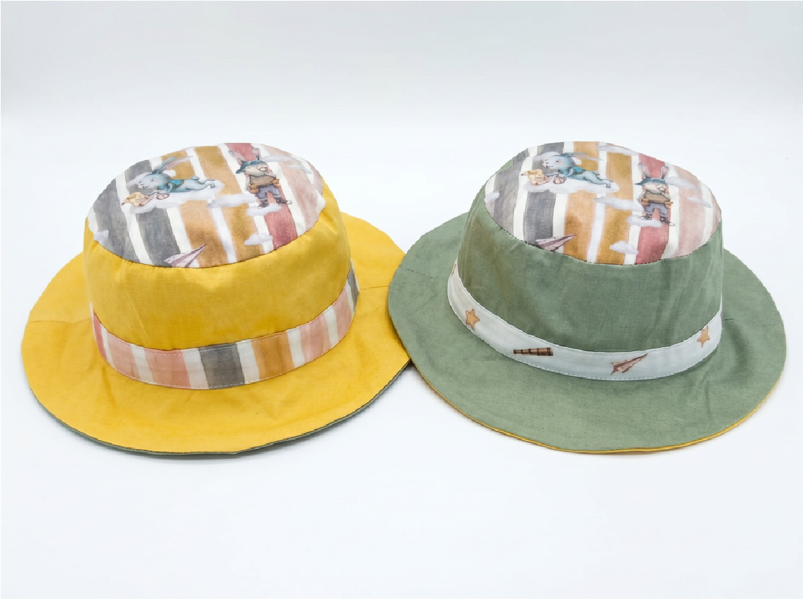 Rainbow Rabbits - Reversible Stripe Hat