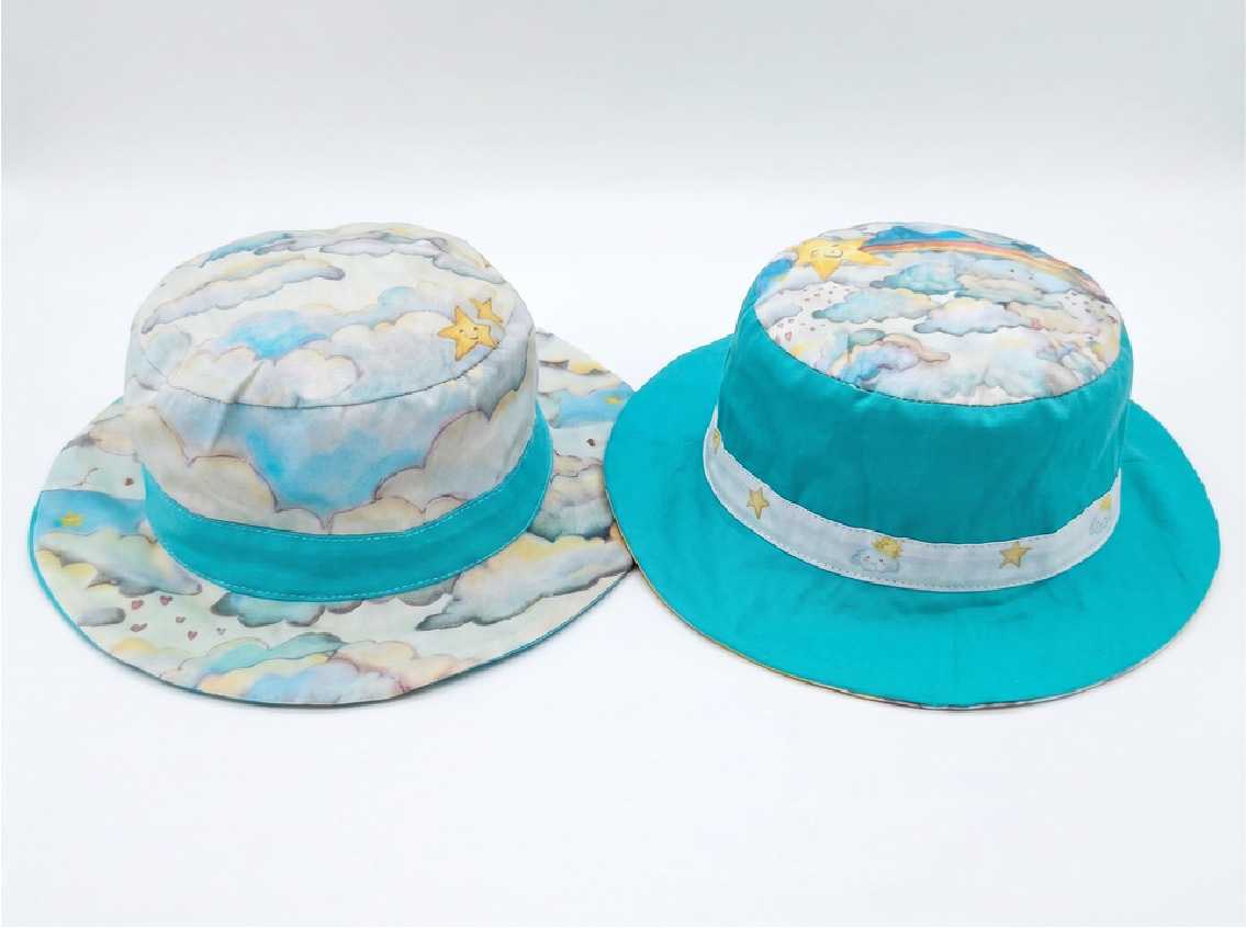 Rainbow Rabbits - Reversible Topiary Hat