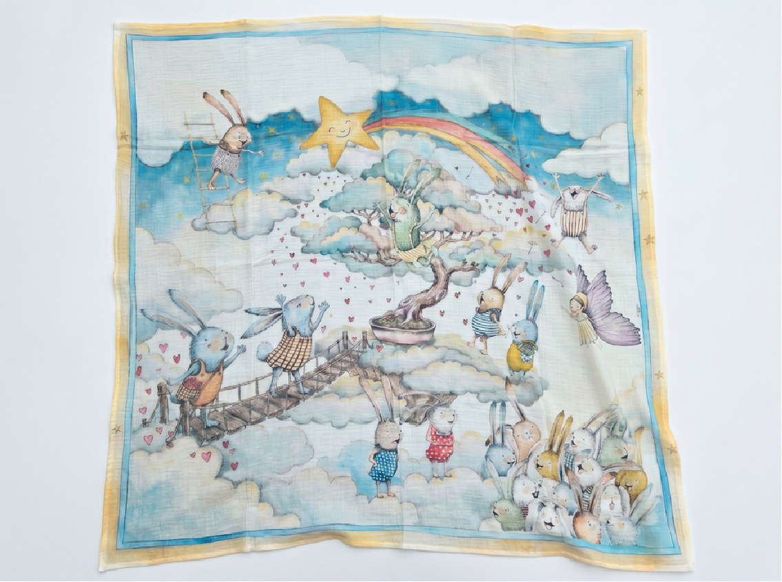 Rainbow Rabbits - Topiary Blanket