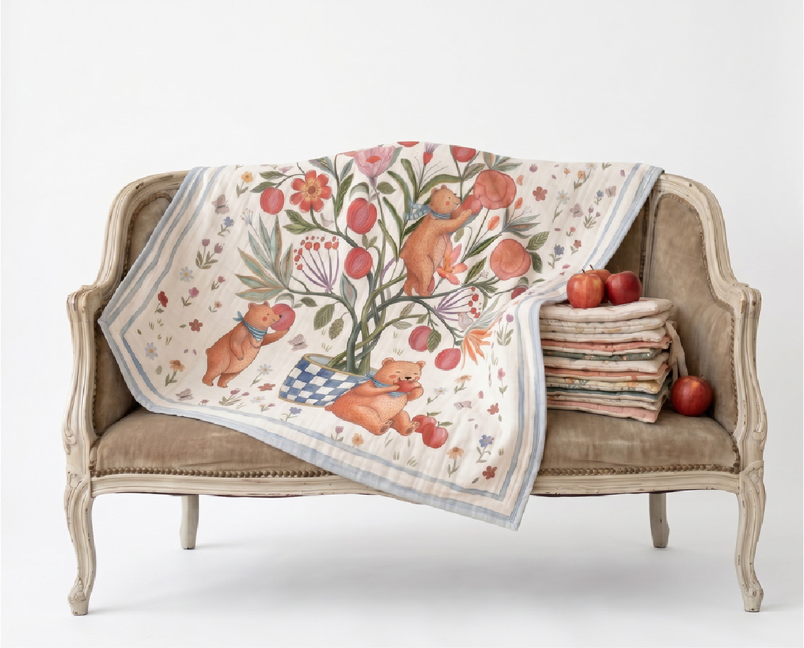 Sweet-Toothed Bear - Topiary Blanket