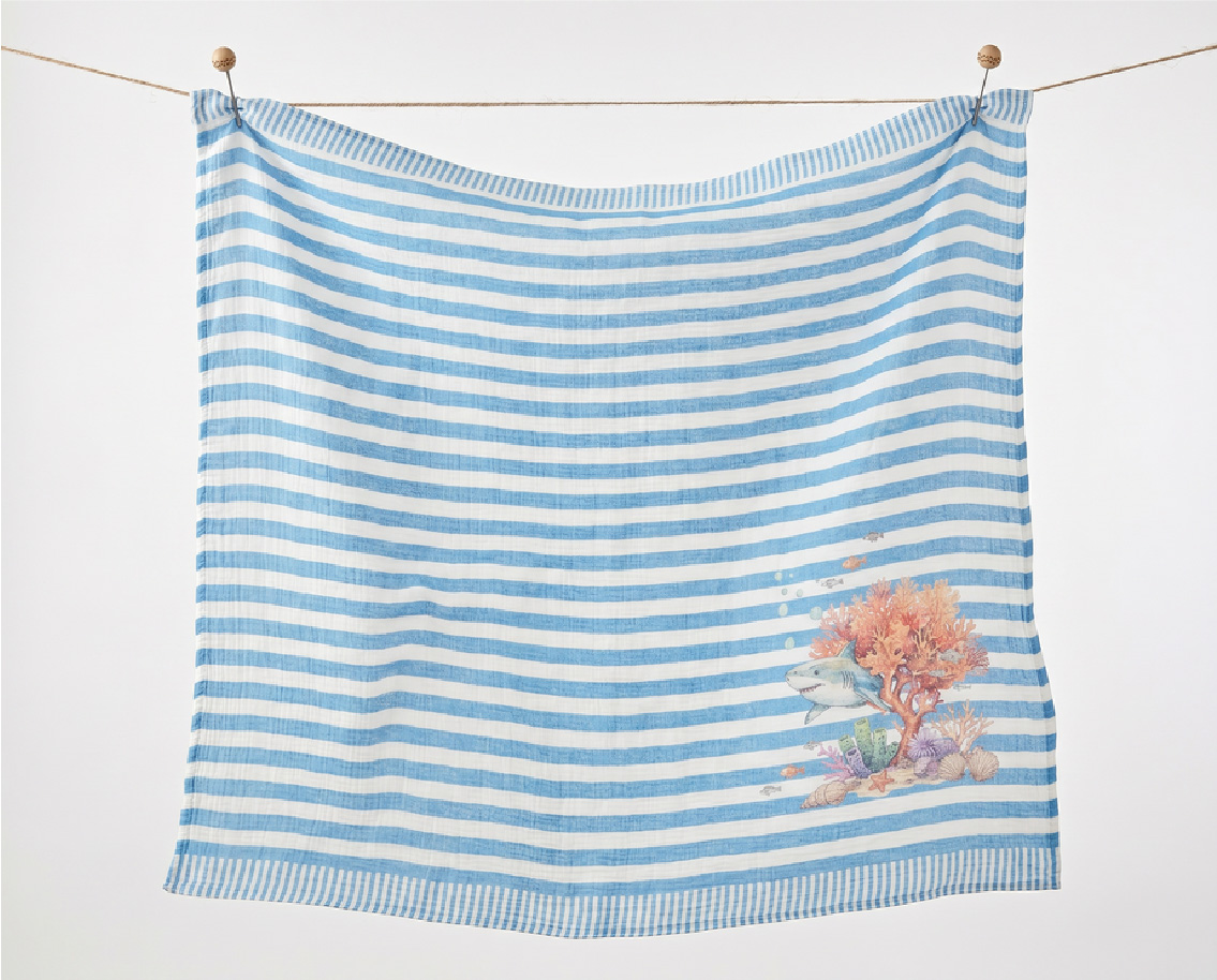 Musical Mermaid - Stripe Blanket